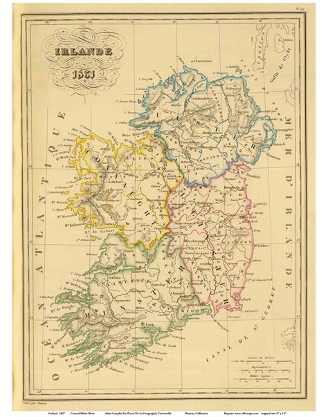 Map of Ireland and Scotland